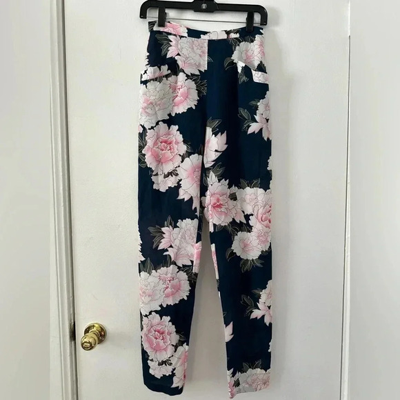 Fleur Du Mal Floral Blue and Pink Pants. - Picture 1 of 7